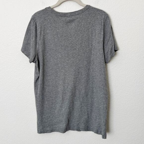 [J. Crew] Gray Oh La La Graphic Print Round Neck Short Sleeve T-Shirt Size XL - Picture 2 of 11